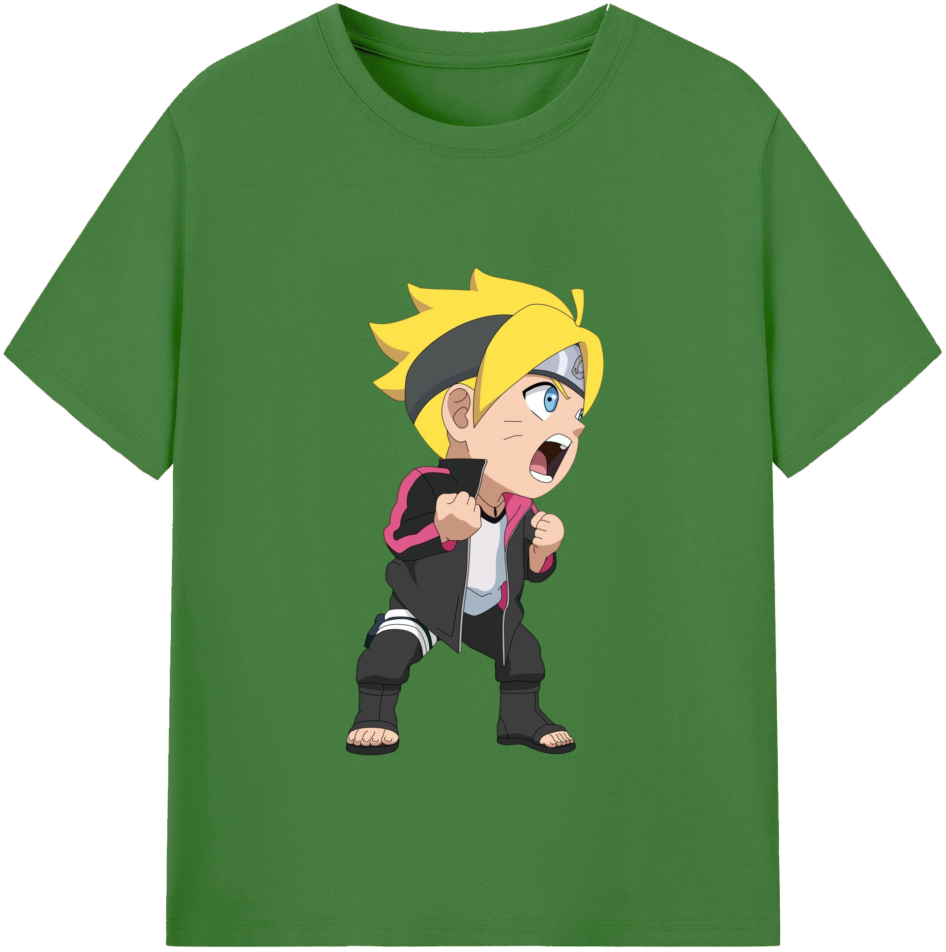 （画像用） NARUTO -ナルト- うずまき ボルト Uzumaki Boruto レディースカジュアルプリントTシャツ（綿100％）
